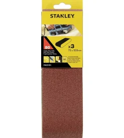 3 natri abrasivi di ricambio per levigatrice a nastro 75 x 533 mm grana 80 Outlet