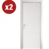 2 porte battenti da interno reversibili frassino bianco, 70x210 cm Best