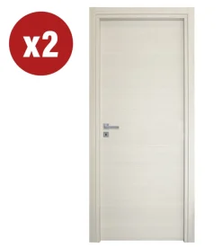 2 porte battenti da interno reversibili quarzo, 80x210 cm Sale
