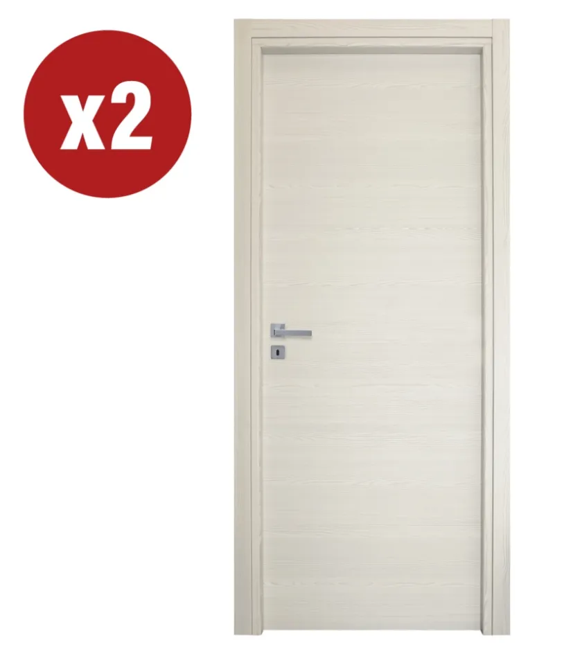 2 porte battenti da interno reversibili quarzo, 80x210 cm Sale