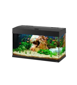 Acquariologia-Acquario dubai 80 nero con led - 81 x 36 x h 51 cm, 125 l - ferplast