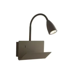 Applique "gulp" metallo marrone con attacco usb, 8w New