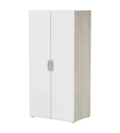 Armadi-Armadio 2 ante battenti quercia e bianco 79,4x51,6x165 cm