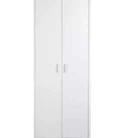 Sarmog Armadio 2 ante bianco fiammato, 183x70x41 cm Clearance