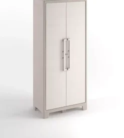 Keter Armadio alto "gulliver" in polipropilene sabbia 80x40x182 cm Discount