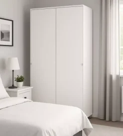Sarmog Armadio con 2 ante scorrevoli bianco, 82x41x190 cm Clearance