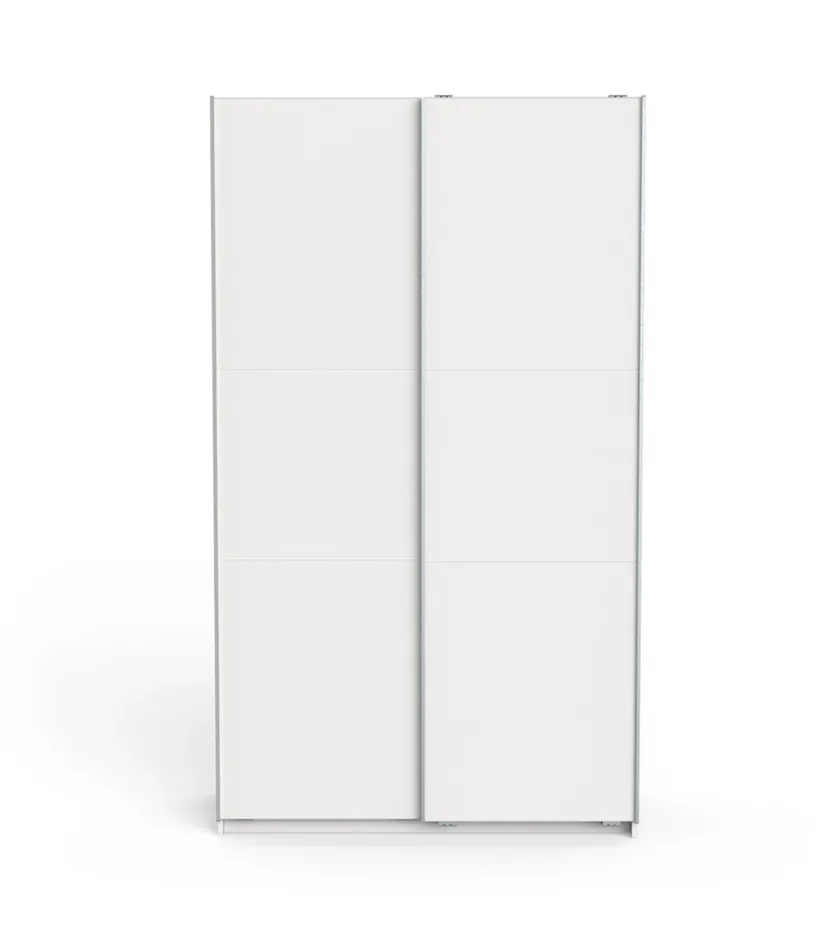 Armadi-Armadio "ghost" bianco con ante scorrevoli, 116x59x203 cm