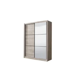 BellaHome Armadi-Armadio "madrid" 2 ante scorrevoli con specchio, 166x60x215 cm