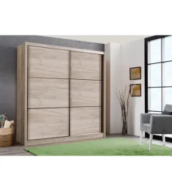 BellaHome Armadio "madrid" 2 ante scorrevoli quercia, 212x61x215 cm Best