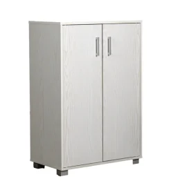 BellaHome Armadio multifunzione in laminato bianco venato basso 60x35x90 cm Clearance