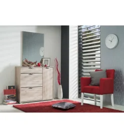 BellaHome Armadio scarpiera quercia con 2 ante e 1 cassetto, 102x33x94,5 cm Best