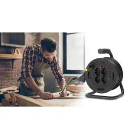 Vimar Avvolgicavo 16a 4 uscite universali 15 m Hot