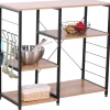 Banco cucina legno e metallo nero, 90x40x82 cm