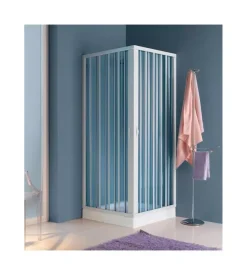 Box doccia ad angolo con ante pieghevoli in pvc  80 - 90. Clearance