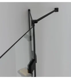 Box doccia "stella" alluminio nero, 80x80x190 cm