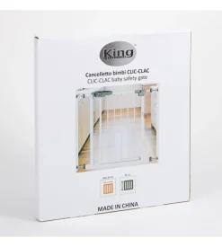 Cancelletto bimbi armonia "clic-clac" bianco in metallo 75x87h cm New