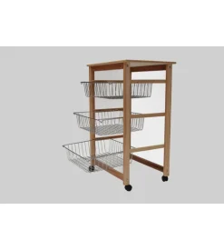 Carrello "guido" in legno di faggio, 85x49x34 cm New
