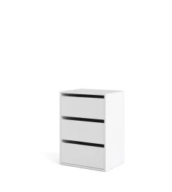 Cassettiera 3 cassetti bianca, 39,9x70,2x51cm Best