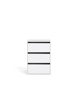 Cassettiera 3 cassetti bianca, 39,9x70,2x51cm Best