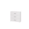 BellaHome Cassettiere-Cassettiera "girona" 3 cassetti bianca opaca, 80,5x33x80,5 cm