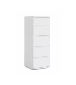 Cassettiera "nova" con 5 cassetti bianco, 40x106x40 cm Hot