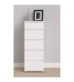 Cassettiera "nova" con 5 cassetti bianco, 40x106x40 cm Hot
