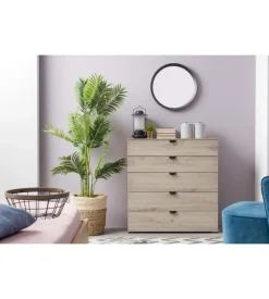 BellaHome Cassettiera "pamplona" 5 cassetti, 90x40x95 cm Sale
