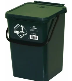 ART PLAST Cassonetto in plastica con coperchio per raccolta differenziata - verde da 10 litri. Discount