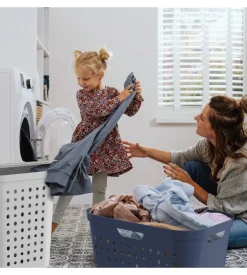 Accessori Bagno-Cesta portabiancheria "jona" colore bianco da 55 litri