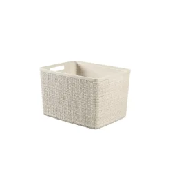 Keter Accessori Bagno-Cesto "jute" grigio - 36,2x28,2x23 cm