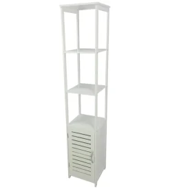 Colonna con anta e 3 ripiani bianca, 30x30x156 cm Best