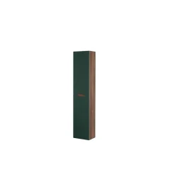 Colonna pensile per bagno noce e verde bottiglia, 30x24x150 cm New