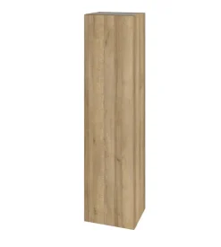 Decor Bagno Colonna pensile sospesa con 1 anta colore rovere farnia, 35x28x138 cm New