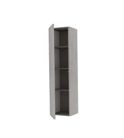 Decor Bagno Colonna pensile sospesa con 1 anta colore grigio caldo, 35x28x138 cm Hot