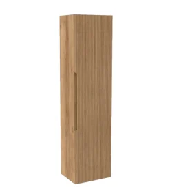 Decor Bagno Mobiletti Multiuso-Colonna pensile sospesa "canaletto" con 1 anta colore rovere, 35x28x138 cm