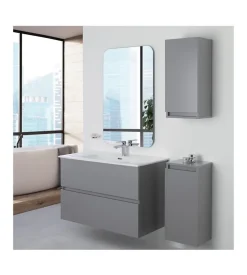 Colonna pensile sospesa "pastello" grigio, 30x25x69 cm Sale