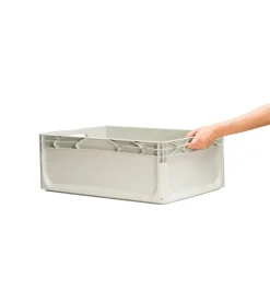 ArtPlast Ordine E Sistemazione-Contenitore modulare impilabile "eurobox" in polipropilene grigio 60x40x22 cm