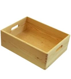Contenitore multiuso in legno "wood box" marrone chiaro 40x30x14 cm Clearance