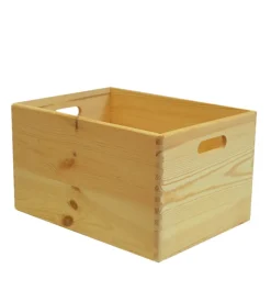 Contenitore multiuso in legno "wood box" marrone chiaro 40x30x24 cm Clearance