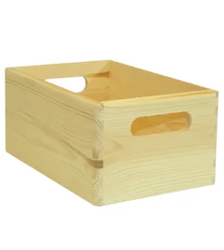Contenitore multiuso in legno "wood box" marrone chiaro 30x20x14 cm Discount