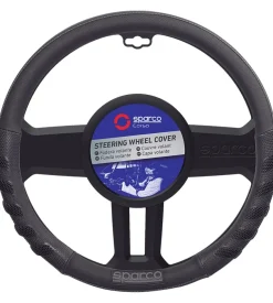 Sparco Coprivolante per auto nero in eva, 36-38 cm Best