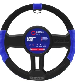 Sparco Coprivolante universale per auto "sport line" in poliestere blu e nero Online