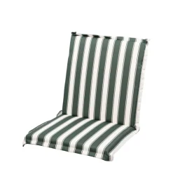 Cuscino per sedia da esterno a righe verdi, 39x37xh2.5 cm Hot