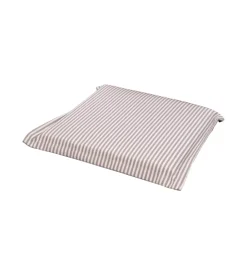 Cuscino per sedia da esterno con fantasia a righe ecru, 38x38xh2.5 cm Discount