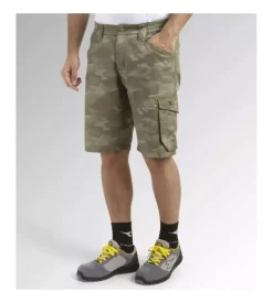 Diadora bermuda da lavoro poly camo grigio camouflage, tg. m Hot