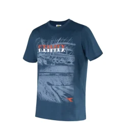 Diadora t-shirt da lavoro manica corta organic blu, tg l Hot
