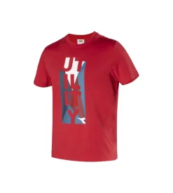 Diadora t-shirt da lavoro maniche corte organic rosso, tg m
