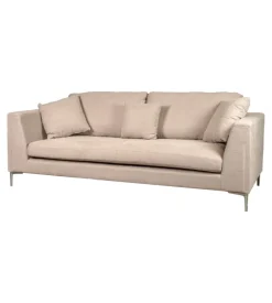 BellaHome Divano 3 posti "camilla" beige 222x104x56,5 cm Discount