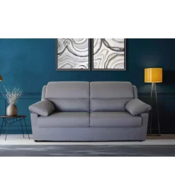 BellaHome Divano 3 posti "firenze" grigio tessuto sfoderabile e antimacchia, 190x95x93 cm Outlet