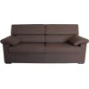 BellaHome Divani-Divano 3 posti "venezia" marrone tessuto sfoderabile e antimacchia, 200x93x93 cm